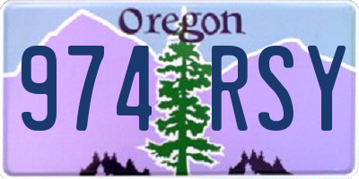 OR license plate 974RSY