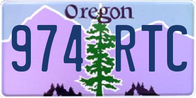 OR license plate 974RTC