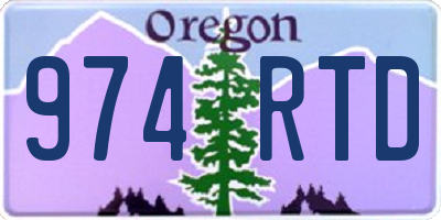 OR license plate 974RTD
