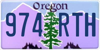 OR license plate 974RTH