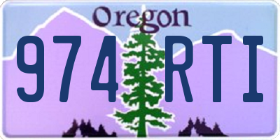 OR license plate 974RTI