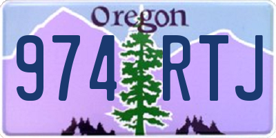 OR license plate 974RTJ