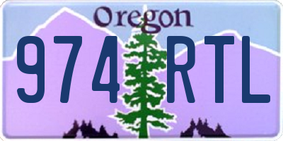 OR license plate 974RTL