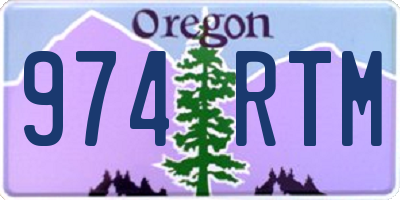 OR license plate 974RTM