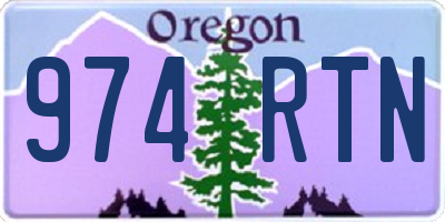 OR license plate 974RTN