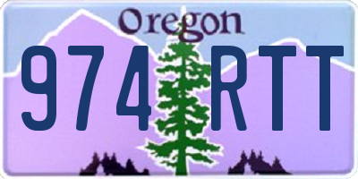 OR license plate 974RTT