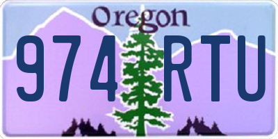 OR license plate 974RTU