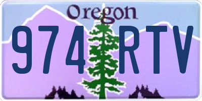 OR license plate 974RTV