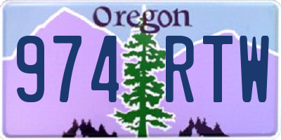 OR license plate 974RTW