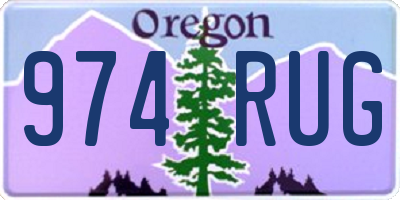 OR license plate 974RUG
