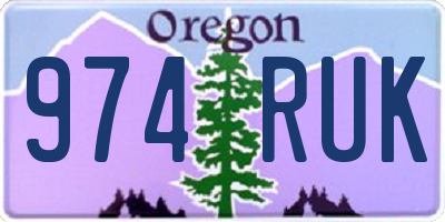 OR license plate 974RUK