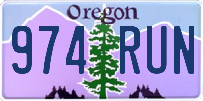 OR license plate 974RUN