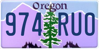 OR license plate 974RUO