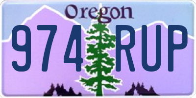 OR license plate 974RUP