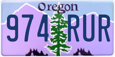 OR license plate 974RUR