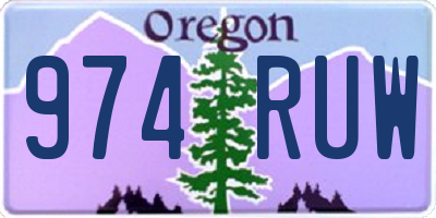 OR license plate 974RUW