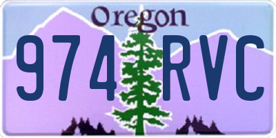OR license plate 974RVC