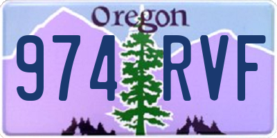 OR license plate 974RVF