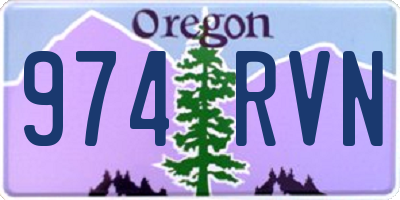 OR license plate 974RVN