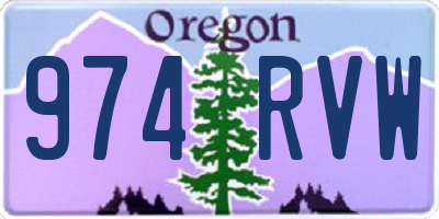 OR license plate 974RVW