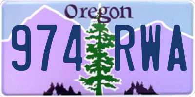 OR license plate 974RWA
