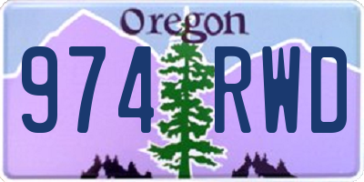OR license plate 974RWD