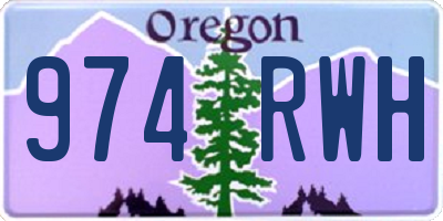 OR license plate 974RWH