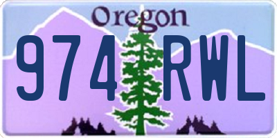 OR license plate 974RWL