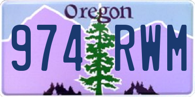 OR license plate 974RWM