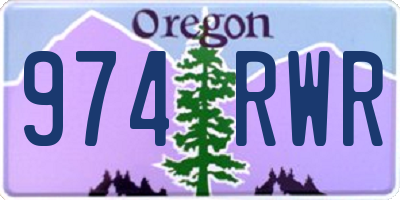 OR license plate 974RWR