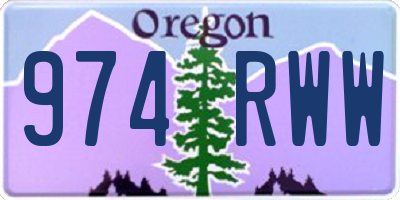 OR license plate 974RWW