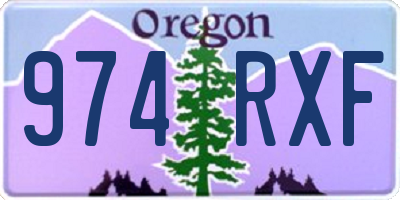 OR license plate 974RXF