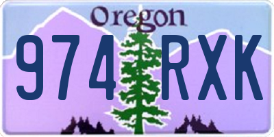 OR license plate 974RXK