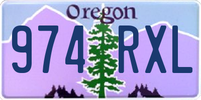 OR license plate 974RXL