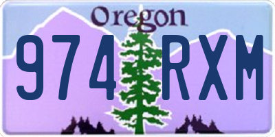 OR license plate 974RXM