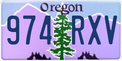 OR license plate 974RXV