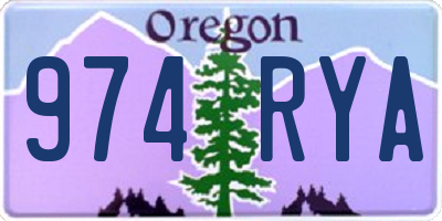 OR license plate 974RYA
