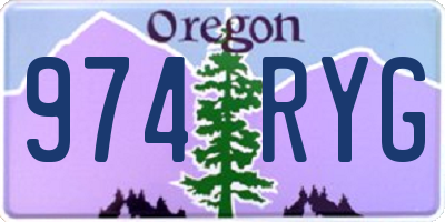 OR license plate 974RYG