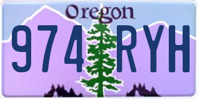 OR license plate 974RYH