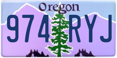 OR license plate 974RYJ