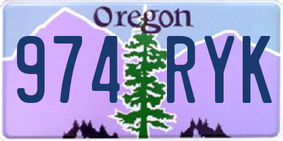 OR license plate 974RYK