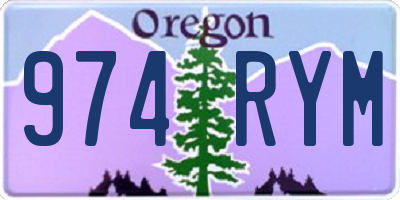 OR license plate 974RYM