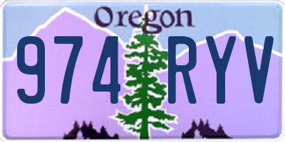 OR license plate 974RYV