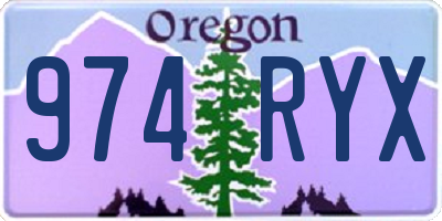 OR license plate 974RYX