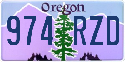 OR license plate 974RZD