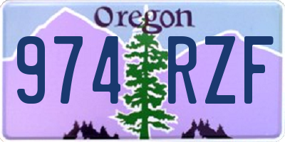 OR license plate 974RZF