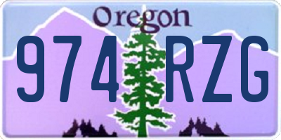 OR license plate 974RZG