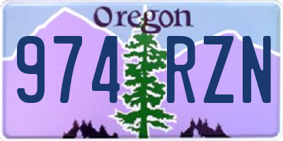 OR license plate 974RZN