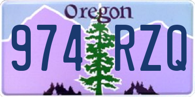 OR license plate 974RZQ