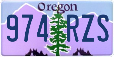 OR license plate 974RZS